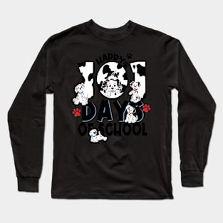 100 Days Of School Dalmatian Dog Boy Kid 100th Day Of School Long Sleeve T-Shirt